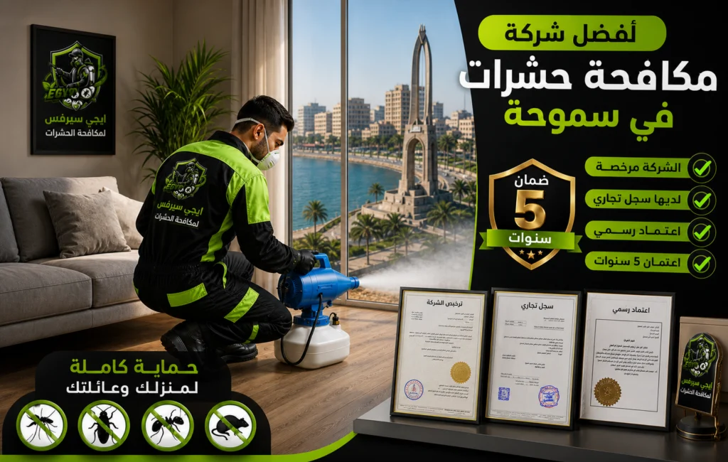 أفضل شركة مكافحة حشرات في سموحة