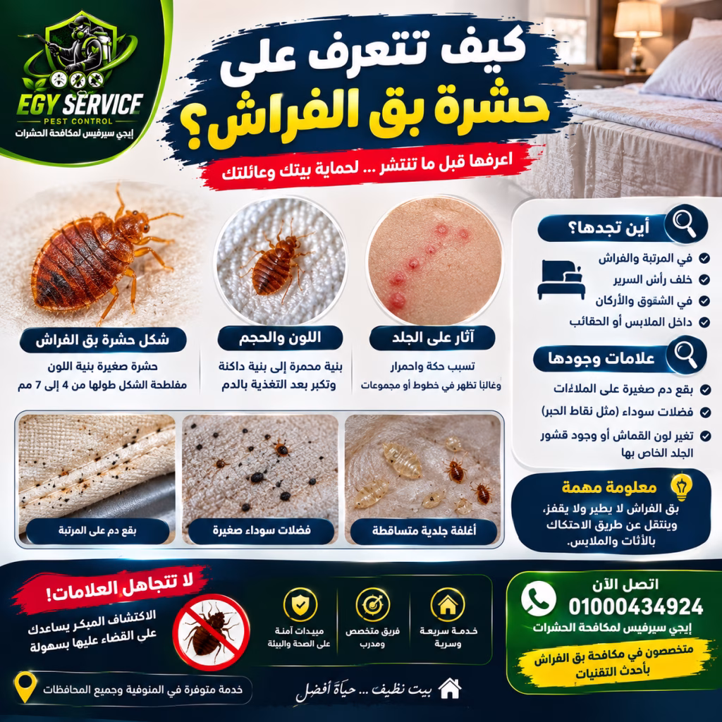 كيف تتعرف على حشرة بق الفراش